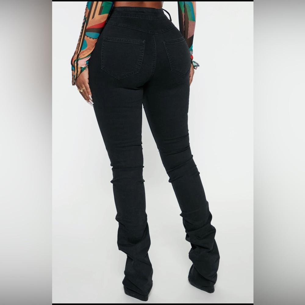 FashionNova Stacked straight leg jeans